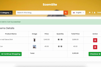 create responsive business website ecommerce web app