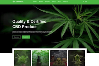 build medical or cannabis, weed, hemp, marijuana cbd ecommerce website