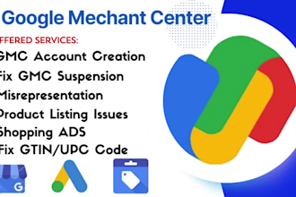 fix google merchant suspension, shopping ads, gtin, misrepresenation, products