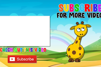 make this cartoon outro for your youtube channel