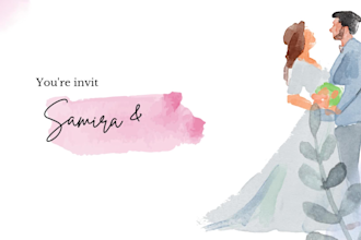 design a stunning wedding invitation digital, printable