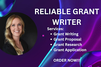 do grant writing, grant research, grant proposal and 501c3