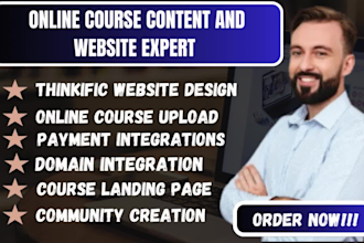 do thinkific website, thinkific online course website thinkific landing pages