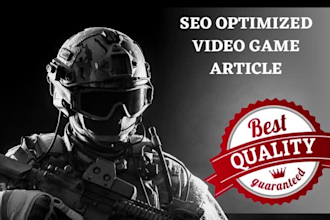 write  SEO optimized video game article or blog