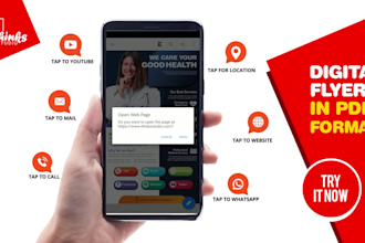 design you a mobile digital flyer in clickable pdf