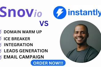 do instantly ai or snov io cold outreach email warm up with google workspace