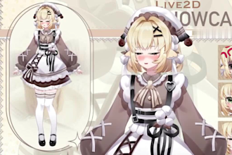 create live 2d vtuber model, live 2d rigging, live streaming avatar, facerig