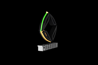 create 2d to 3d logo spinning animation