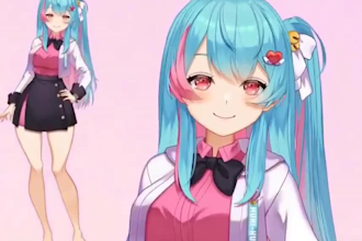 design and rig professional live2d vtuber chibi vtuber model