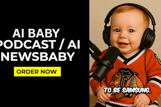 do viral ai baby podcast, newsbaby videos, and reels in 24hr