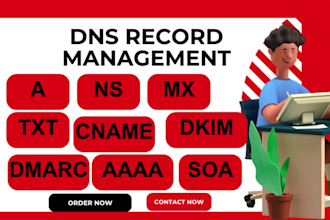 configure domain dns, nameserver, ns, a, cname, txt, dkim, spf, dmarc, mx record
