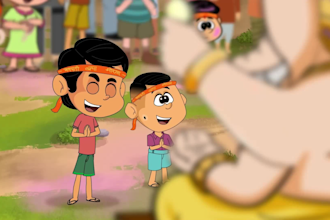 create funny 2d animated shorts for youtube shorts and tiktok