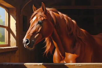 create a realistic oil painting style portrait of your pet