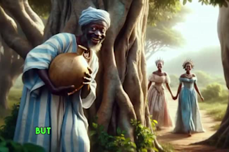 create ai animated story african folktales video stories telling video