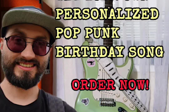 record a personalized pop punk birthday song