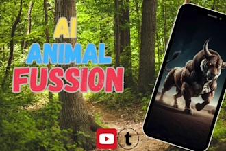 edit viral stunning ai animal fusion video for youtube, tiktok reels