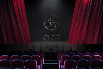 movie theater entrance logo animation or intro video