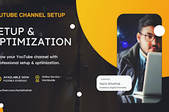 create and optimize your youtube channel with SEO, branding and management