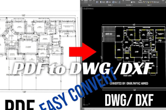 convert pdf to dwg , image to dwg , had sketch to dwg