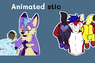 design animated crypto stickers, telegram furry stickers and vehicle stickers,