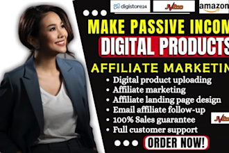 launch digital product on digistore24, jvzoo, amazon affiliate marketing in 2hrs
