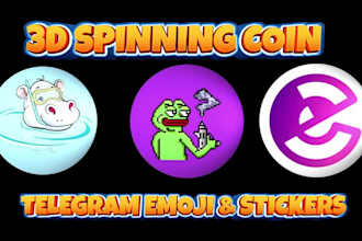 animate 3d spinning telegram emoji within 1 hour