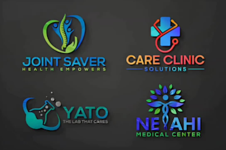 design clean and professional medical pharmacy healthcare clinic logo
