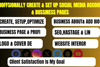set up your social media accounts and setup facebook business page