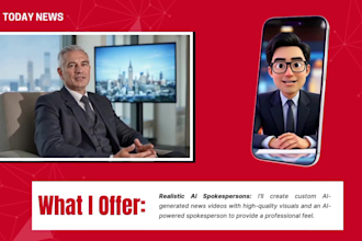 create professional ai spokesperson news video
