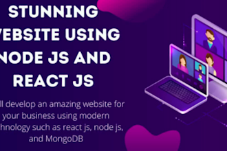develop a custom website using react js, node js, express and mongodb