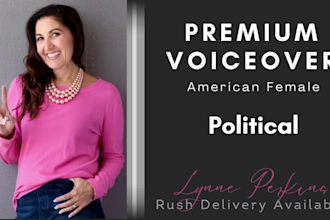 record your female political voice over for your campaign