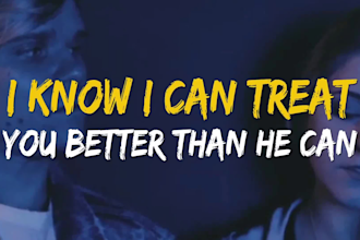 create a professional animated lyric video in 10 hours