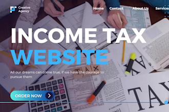 build develop income tax website design finance tax website income tax marketing