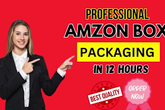 make professional amazon box packaging design in 12 hours