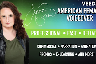 record 100 words of your vo american female voice over