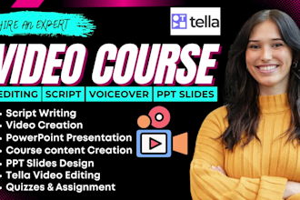 create, edit, and design your elearning video courses and online course content