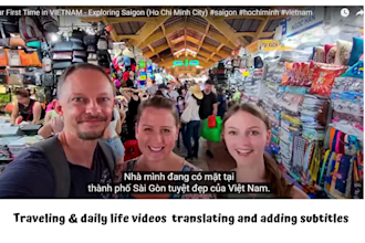 translate and create subtitles from english to vietnamese and korean