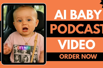 create ai baby podcast, ai short film, ai newsbaby video ai viral video ai reels