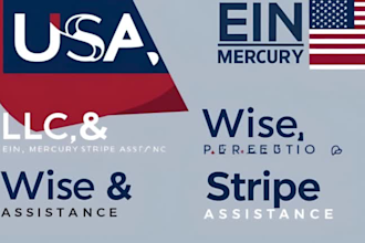 handle your USA llc, ein, mercury, wise, and stripe assistance for all residents