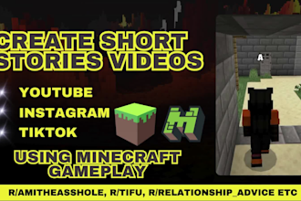 create latest short stories video using minecraft gameplay for your social media