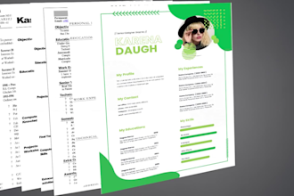 build resume, portfolio and business cards