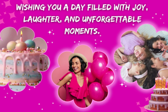 create a beautiful happy birthday video