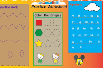 create child worksheet, child activity book, puzzle book