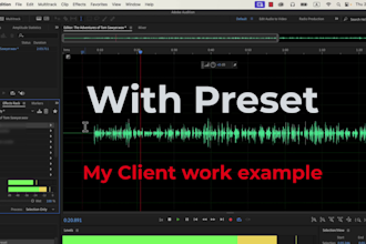 make a custom preset on your voice in adobe audition