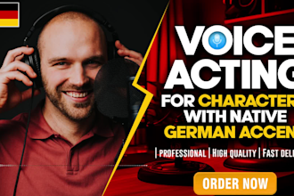 bring your video game characters to life authentic native german voice acting