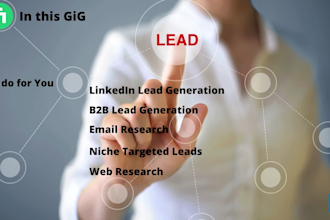 do b2b lead generation and niche targeted leads for you