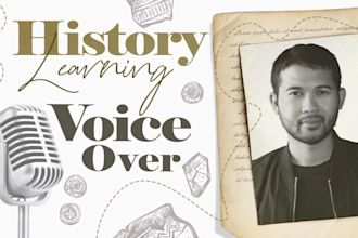 record an american english history learning voice over