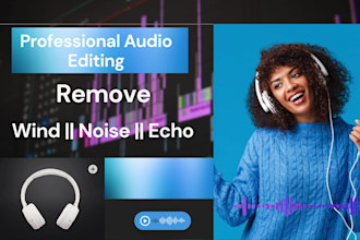 eliminate distortion like wind, noise, echo, restore, fix and enhance your audio