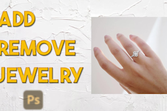 professionally add remove jewelry on model