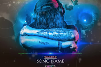 design your album cover with audio spectrum video